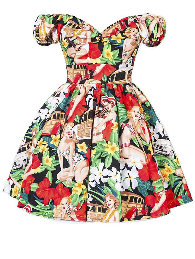 Romwe Off-the-shoulder Fit & Flare Dress - Black