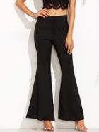 Romwe Black Flare Pants