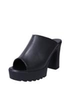 Romwe Block Heeled Platform Mule Pumps