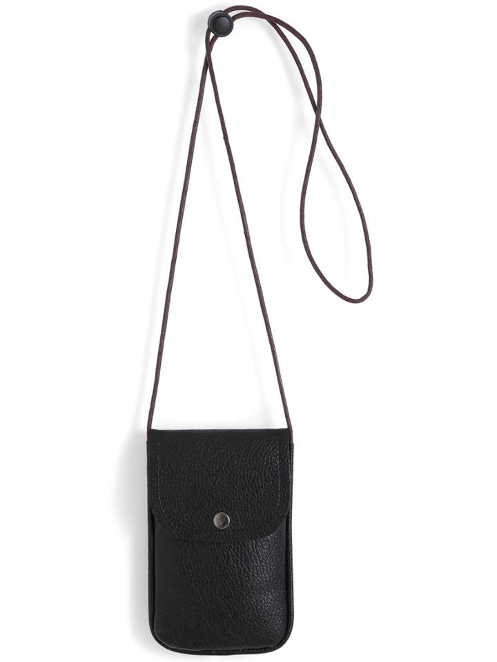 Romwe Black Pu Cross Body Bag