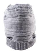 Romwe Fashion Winter Style Gray Woolen Lady Knitted Beanie Hat