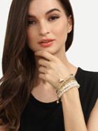 Romwe Pearl Alloy Bracelet Set - 6pcs
