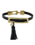 Romwe Tassel Pu Leather Chain Bracelets