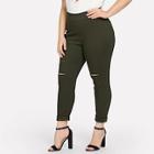 Romwe Plus Cut Out Solid Pants