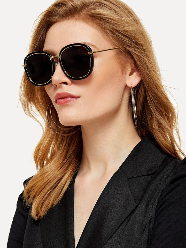 Romwe Double Frame Sunglasses