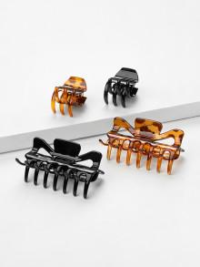 Romwe Leopard Print Hair Clip 4pcs