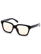 Romwe Black Frame Orange Lens Sunglasses