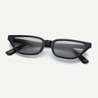 Romwe Guys Plain Frame Flat Lens Sunglasses