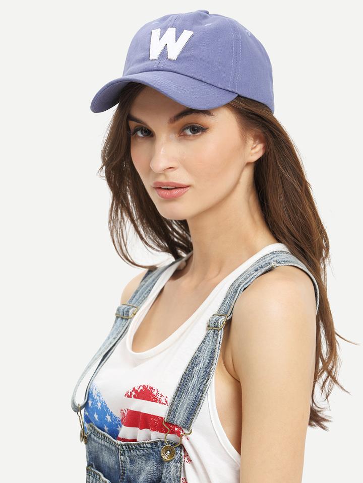 Romwe Letter Patch Baseball Hat