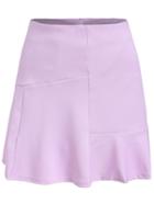 Romwe High Waist Ruffle Hem Purple Skirt