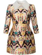 Romwe Vintage Portrait Print Dress
