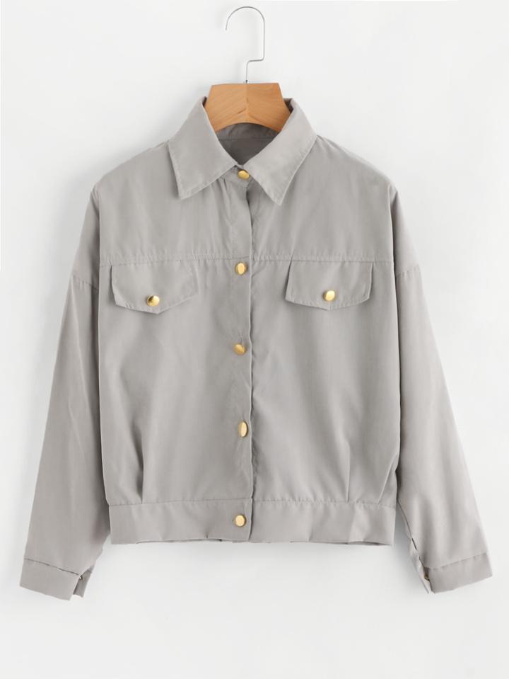 Romwe Single Breasted Jacket