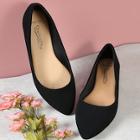 Romwe Wide Fit Pointed Toe Ballet Flats