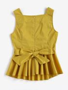 Romwe Tie Back Princess Seam Detail Pinafore Top