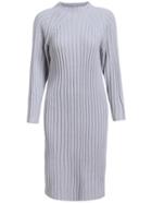 Romwe Long Sleeve Sheath Grey Sweater Dress