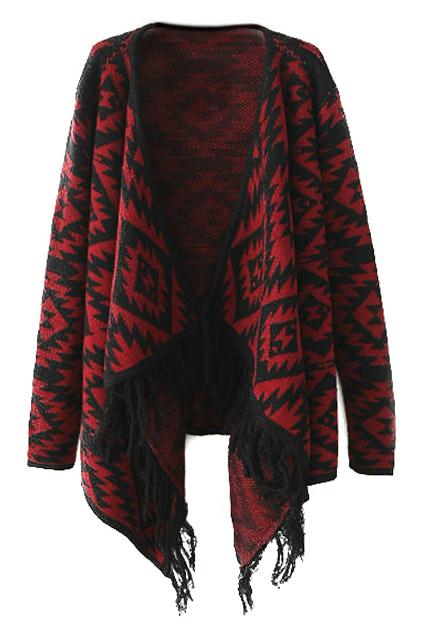 Romwe Asymmetric Open Front Cardigan