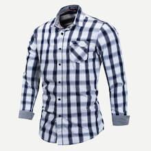 Romwe Guys Plaid Print Shirt