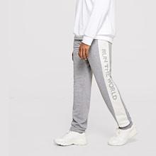 Romwe Guys Two Tone Heather Knit Sweatpants