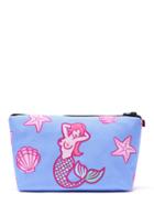 Romwe Cartoon Mermaid Print Makeup Bag