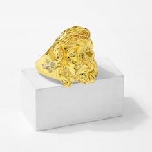 Romwe Men Figure Decorated Ring