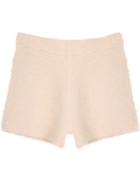 Romwe Shaggy Knit Beige Shorts