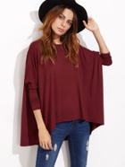 Romwe Oversized Dolman Sleeve T-shirt