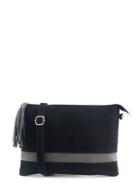 Romwe Tassel Detail Suede Clutch Bag