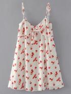 Romwe Knot Front Backless Cami Dress