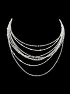 Romwe Silver Multi Layers Chain Necklace For Fashion Women Accessories