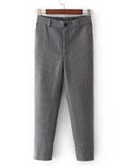 Romwe Tailored Vertical Striped Pants