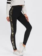 Romwe Camo Slogan Print Leggings