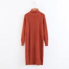 Romwe Cable Knit High Neck Sweater Dress
