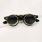 Romwe Guys Round Tinted Lens Detachable Sunglasses