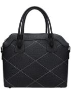 Romwe Gray Quilted Pu Tote Bag