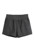 Romwe Elastic Sheer Grey Shorts