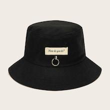 Romwe Guys Slogan Pattern Buckle Hat