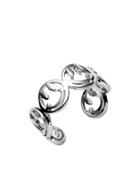 Romwe Silver Tone Smiling Face Open Ring