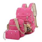 Romwe Bear Charm Decor Backpack With Clutch 3pcs