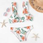 Romwe Tropical Bikini Set