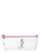 Romwe Cactus Print Clear Pouch