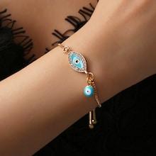 Romwe Rhinestone Eye Bracelet