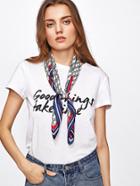 Romwe Ring Print Neckerchief
