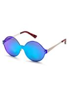 Romwe Blue Lens Round Design Sunglasses