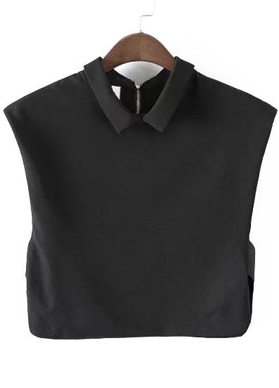 Romwe With Zipper Lapel Tank Top