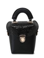 Romwe Sequin Decorated Flap Box Bag
