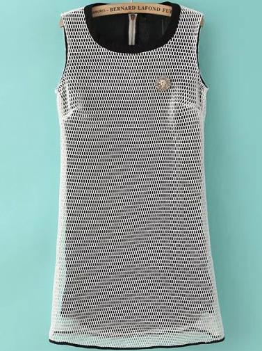 Romwe With Zipper Hollow Black Dress