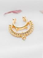 Romwe Gold Delicate Nose Ring