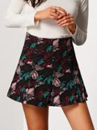 Romwe Women Florals A-line Skirt