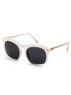 Romwe White Open Frame Metal Arm Sunglasses