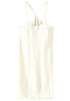 Romwe Light Yellow Spaghetti Strap Peplun Hem Vest